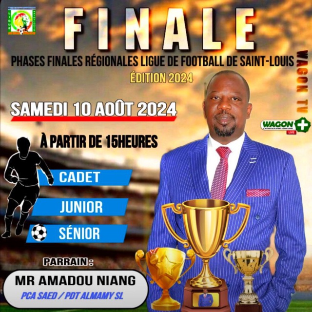Saint-Louis du SÉNÉGAL- M. Amadou Niang parrain des finales régionales prévues le 10 Août 2024 Saint-Louis du SÉNÉGAL- M. Amadou Niang parrain des finales régionales prévues le 10 Août 2024