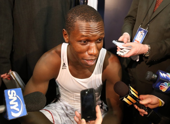 Gorgui Sy Dieng, après la victoire sur l'Angola: «Dans ma tête, ce match est oublié, je me concentre sur le match de mercredi» Gorgui Sy Dieng, après la victoire sur l'Angola: «Dans ma tête, ce match est oublié, je me concentre sur le match de mercredi»