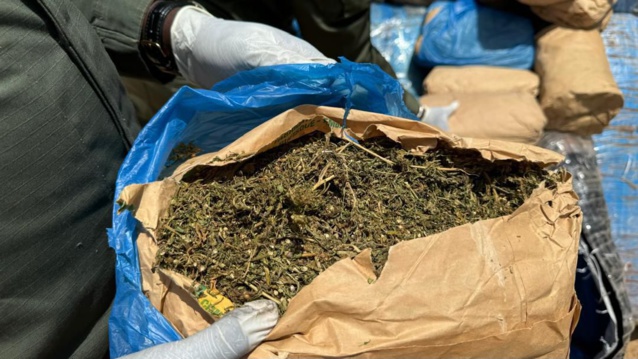 Lutte contre le trafic de drogues- 845 kg de chanvre indien saisis au large de Djifère Lutte contre le trafic de drogues- 845 kg de chanvre indien saisis au large de Djifère