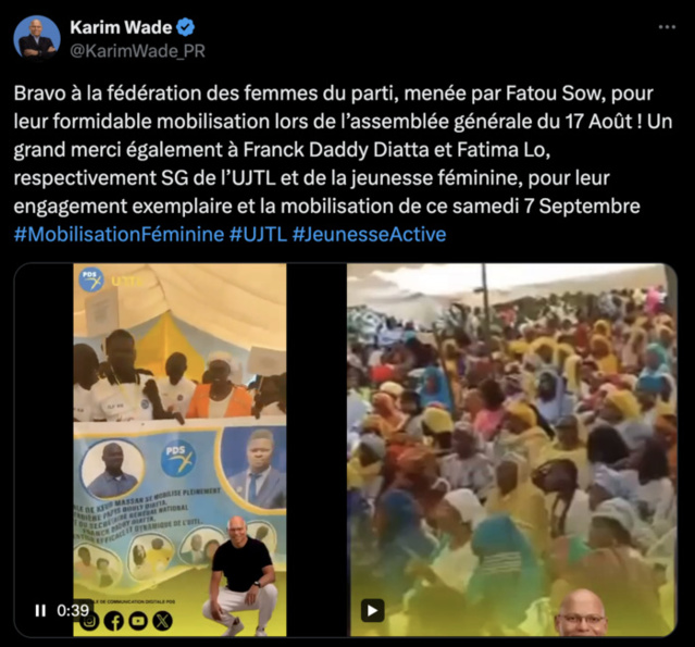 Karim Wade refait surface après 3 mois d'absence sur X Karim Wade refait surface après 3 mois d'absence sur X