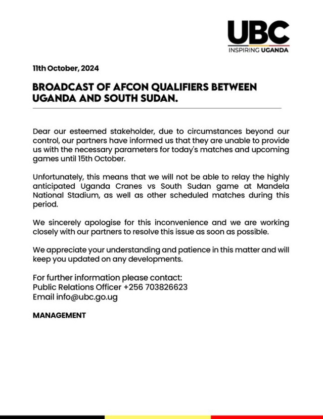 LA RTS NE DIFFUSERA PAS LE MATCH MALAWI/SÉNÉGAL EN RAISON DE L’ABSENCE DE PARAMÈTRES DE RETRANSMISSION LA RTS NE DIFFUSERA PAS LE MATCH MALAWI/SÉNÉGAL EN RAISON DE L’ABSENCE DE PARAMÈTRES DE RETRANSMISSION
