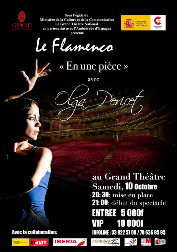 SPECTACLE FLAMEMENCO DE LA COMPAGNIE OLGA PERICET  Le Grand Théâtre va vibrer au rythme de la musique espagnole ce samedi SPECTACLE FLAMEMENCO DE LA COMPAGNIE OLGA PERICET  Le Grand Théâtre va vibrer au rythme de la musique espagnole ce samedi