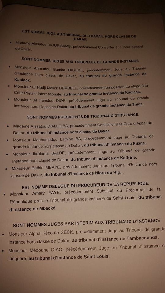 Les nominations du CONSEIL SUPERIEUR DE LA MAGISTRATURE!