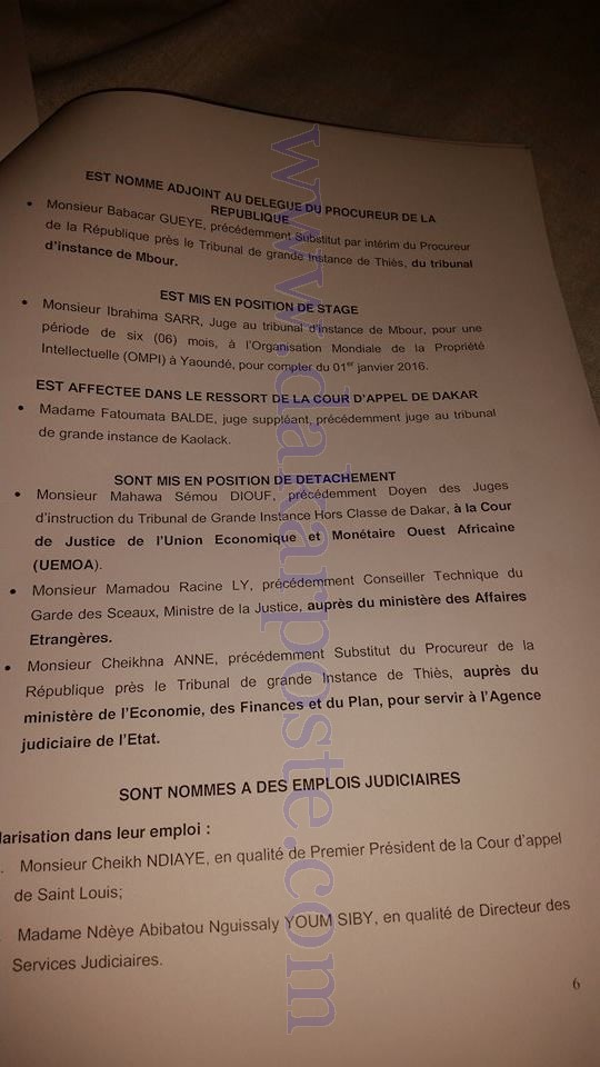 Les nominations du CONSEIL SUPERIEUR DE LA MAGISTRATURE! Les nominations du CONSEIL SUPERIEUR DE LA MAGISTRATURE!