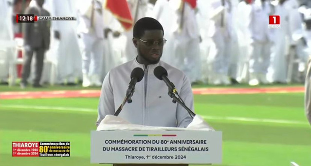 80ᵉ ANNIVERSAIRE DU MASSACRE DE THIAROYE | LE CHEF DE L’ÉTAT ANNONCE CINQ MESURES POUR HONORER LA MÉMOIRE DES TIRAILLEURS SÉNÉGALAIS 80ᵉ ANNIVERSAIRE DU MASSACRE DE THIAROYE | LE CHEF DE L’ÉTAT ANNONCE CINQ MESURES POUR HONORER LA MÉMOIRE DES TIRAILLEURS SÉNÉGALAIS