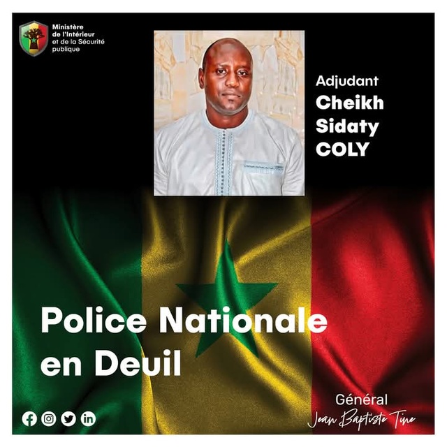 La police Sénégalaise endeuillée La police Sénégalaise endeuillée
