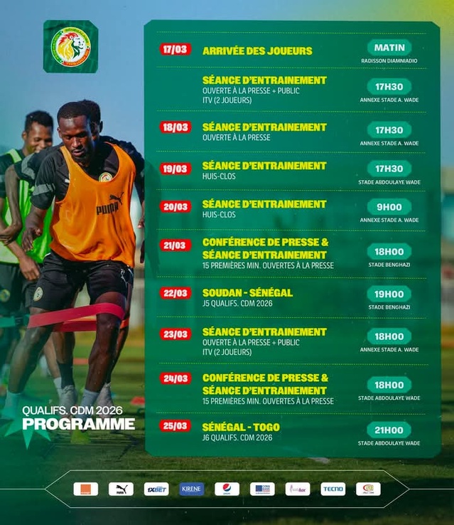 Qualifications Mondial 2026-Voici le programme complet des séances d’entraînement Qualifications Mondial 2026-Voici le programme complet des séances d’entraînement