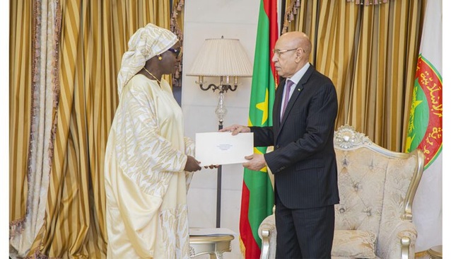 Le Président de la République Mauritanien reçoit la ministre sénégalaise de l’Intégration africaine et des Affaires étrangères, envoyée spéciale du président Bassirou Diomaye Faye Le Président de la République Mauritanien reçoit la ministre sénégalaise de l’Intégration africaine et des Affaires étrangères, envoyée spéciale du président Bassirou Diomaye Faye