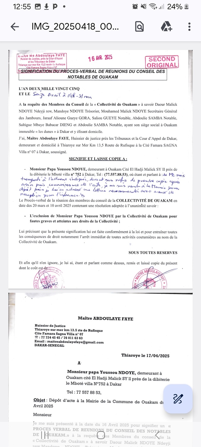 Le Jaraaf Pape Youssou Ndour exclu du Conseil des Notables de Ouakam Le Jaraaf Pape Youssou Ndour exclu du Conseil des Notables de Ouakam