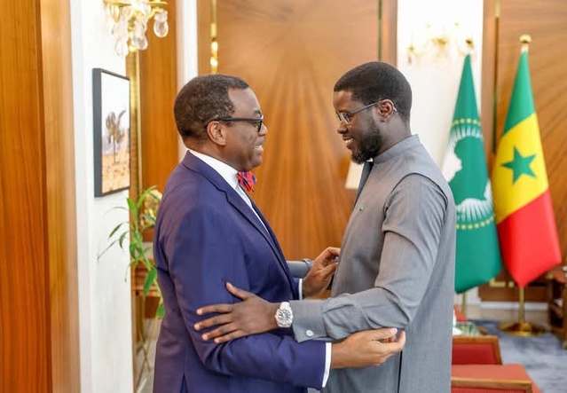 Le  président de la Banque africaine de développement (BAD), Akinwumi Adesina, reçu par le Pr Diomaye Faye