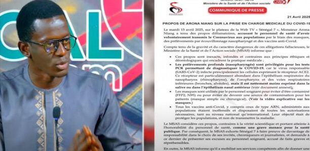 Covid-19 / accusations contre le personnel médical: Arona Niang arrêté par la DSC Covid-19 / accusations contre le personnel médical: Arona Niang arrêté par la DSC