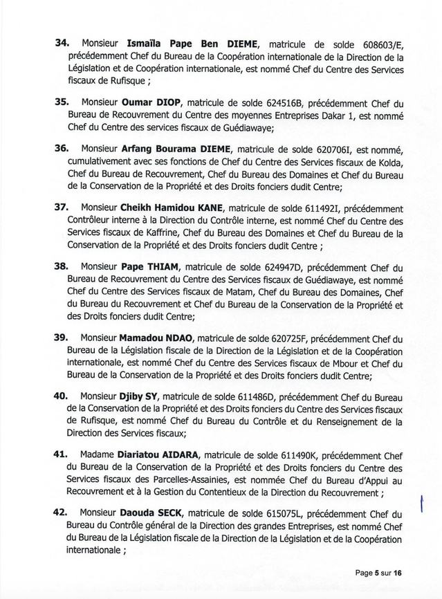 DGID : Jeux de chaises musicales chez les inspecteurs des impôts et des domaines DGID : Jeux de chaises musicales chez les inspecteurs des impôts et des domaines