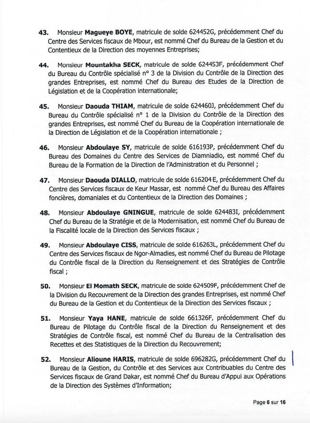 DGID : Jeux de chaises musicales chez les inspecteurs des impôts et des domaines DGID : Jeux de chaises musicales chez les inspecteurs des impôts et des domaines