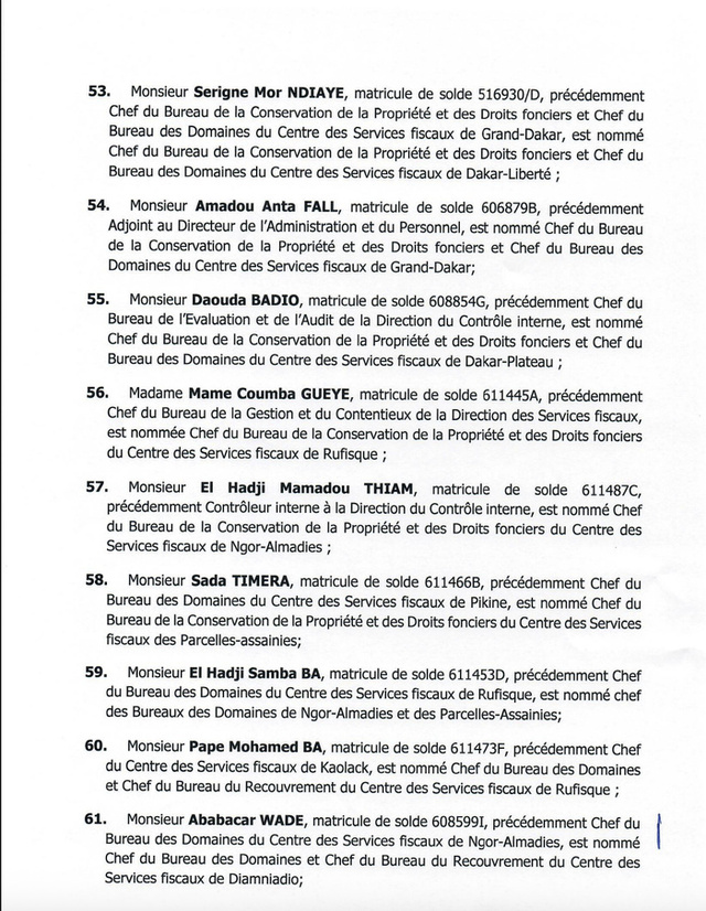 DGID : Jeux de chaises musicales chez les inspecteurs des impôts et des domaines DGID : Jeux de chaises musicales chez les inspecteurs des impôts et des domaines