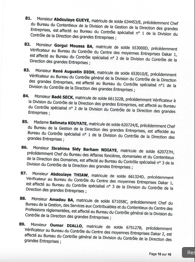 DGID : Jeux de chaises musicales chez les inspecteurs des impôts et des domaines DGID : Jeux de chaises musicales chez les inspecteurs des impôts et des domaines