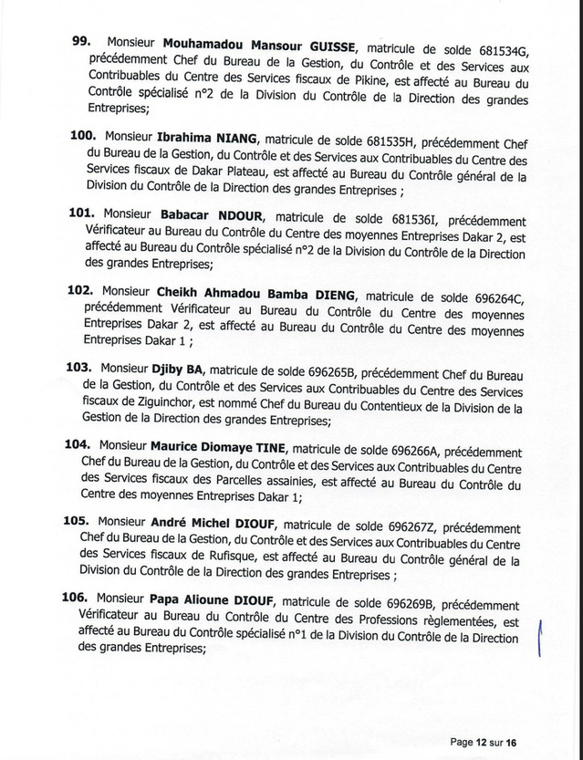 DGID : Jeux de chaises musicales chez les inspecteurs des impôts et des domaines DGID : Jeux de chaises musicales chez les inspecteurs des impôts et des domaines