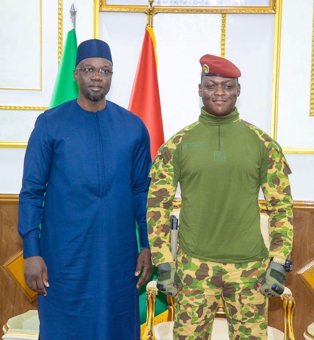 Séjour au Burkina- Le PM, Ousmane Sonko, reçu par le Pr Ibrahima Traoré