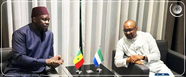 Ousmane Sonko à Freetown pour une visite de travail et d’amitié Ousmane Sonko à Freetown pour une visite de travail et d’amitié