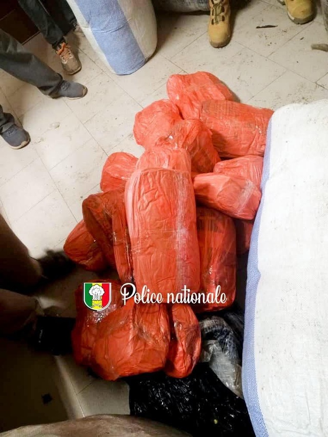 Plage de Mbaling- Saisie de 40 kg de chanvre indien Plage de Mbaling- Saisie de 40 kg de chanvre indien