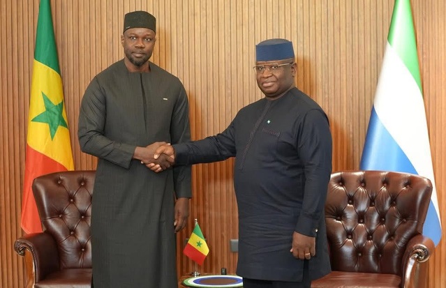 Axe Dakar – Freetown: Ousmane Sonko et Julius Maada Bio jettent les bases d’un partenariat renforcé Axe Dakar – Freetown: Ousmane Sonko et Julius Maada Bio jettent les bases d’un partenariat renforcé