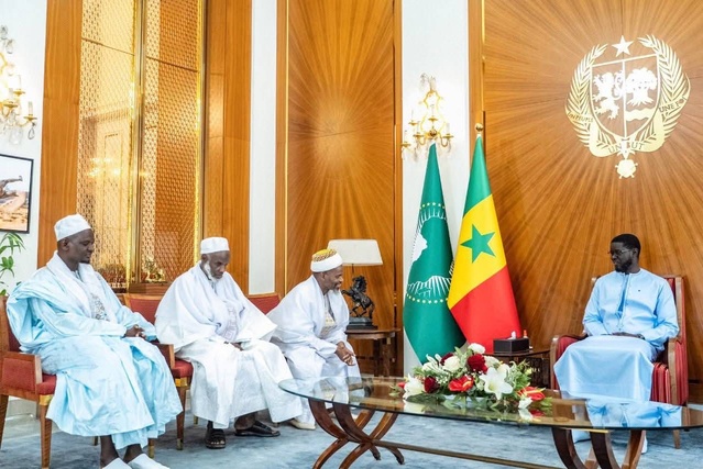 Le  Khalif général du Fouladou, Thierno Mouhamadou Mounirou Baldé, reçu par le Président de la République 