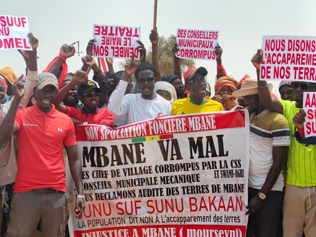 Marche de protestation à Mbane : 1026 hectares au cœur de la colère Marche de protestation à Mbane : 1026 hectares au cœur de la colère