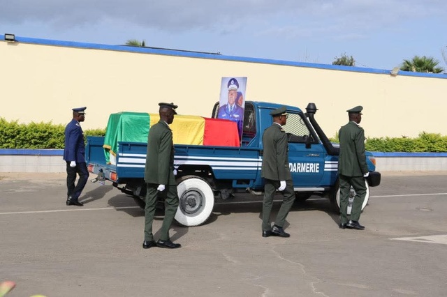 Cérémonie de levée de corps de feu  Colonel Émile MANGA: la Gendarmerie nationale rend un dernier hommage à un officier émérite