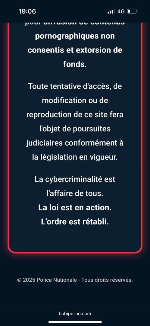 Suite et pas fin arrestation "Kocc "- La police bloque les accès des sites pornographiques et met en garde ! Suite et pas fin arrestation "Kocc "- La police bloque les accès des sites pornographiques et met en garde !