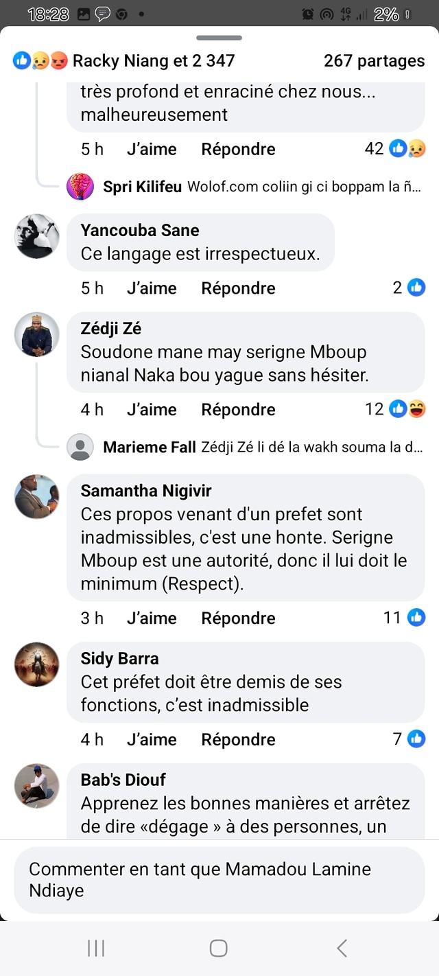 Ordonnant de "faire dégager " l'édile de Kaolack, des Sénégalais réclament le limogeage du préfet Latyr Ndiaye