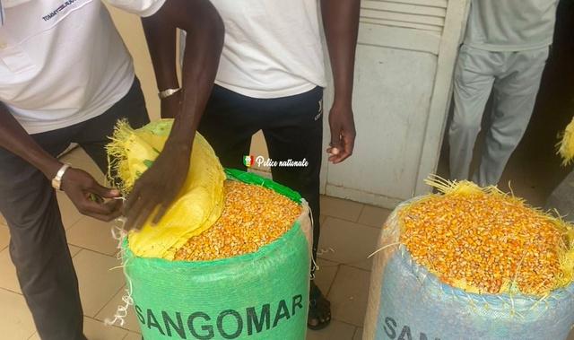 18 kilogrammes de chanvre indien dissimulés dans des sacs de maïs saisis 18 kilogrammes de chanvre indien dissimulés dans des sacs de maïs saisis