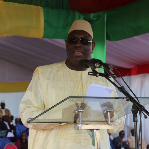 Images de la pose de la première pierre de l'arène nationale de lutte Sénégalaise