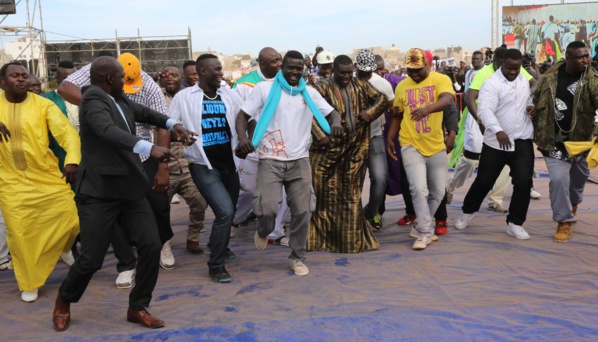 Images de la pose de la première pierre de l'arène nationale de lutte Sénégalaise