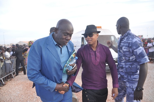 Images de la pose de la première pierre de l'arène nationale de lutte Sénégalaise