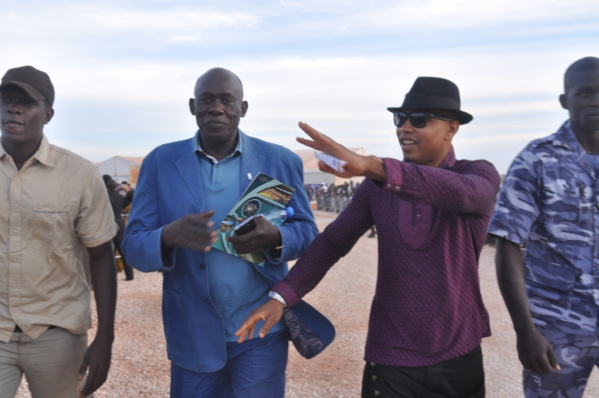 Images de la pose de la première pierre de l'arène nationale de lutte Sénégalaise