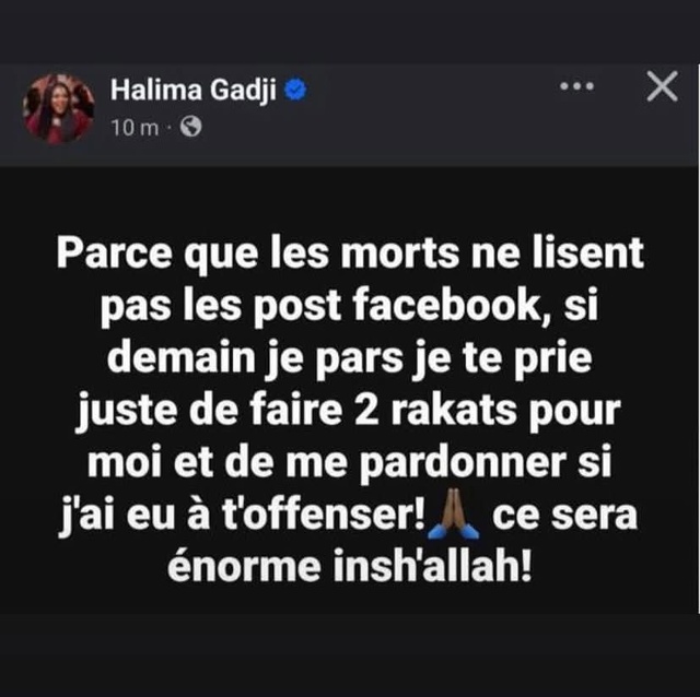 Thierno BOCOUM, Halima GADJI et le vœu de la défunte Thierno BOCOUM, Halima GADJI et le vœu de la défunte