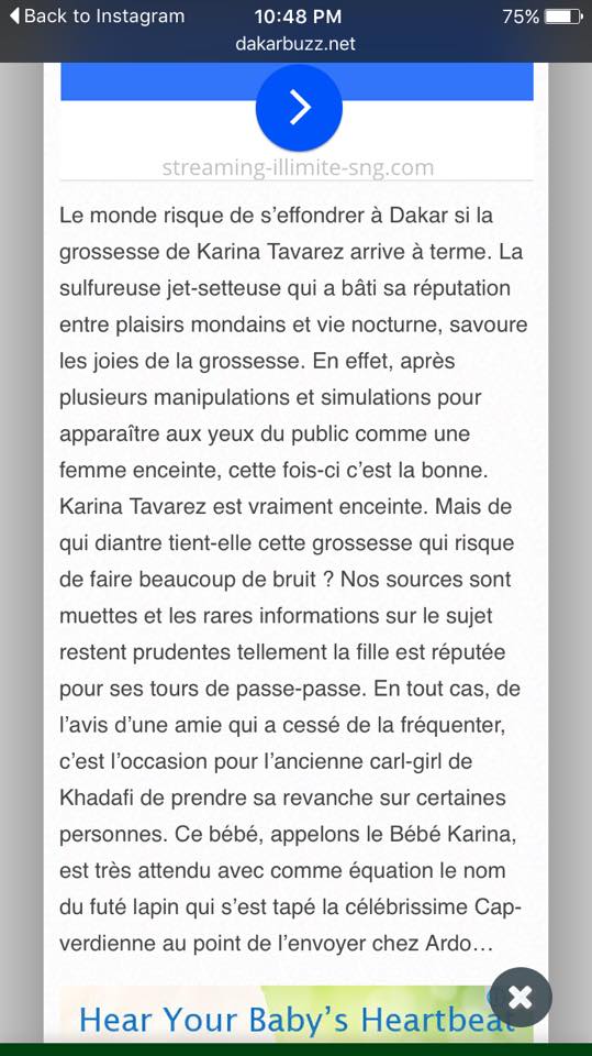 Voici l'article écrit sur elle par certains sites et qui a courroucé Karina