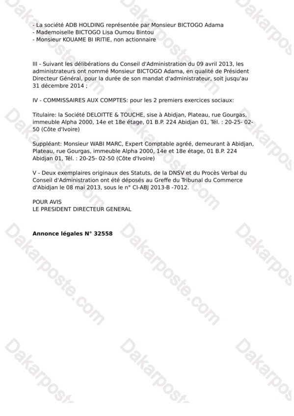 ENQUÊTE !   Suite et pas fin...  Ce qui n'a jamais été dit sur l'affaire Adama Bictogo (DOCUMENT EXCLUSIF) ENQUÊTE !   Suite et pas fin...  Ce qui n'a jamais été dit sur l'affaire Adama Bictogo (DOCUMENT EXCLUSIF)