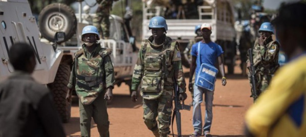 CEREMONIE FUNEBRE DU CASQUE BLEU DE LA POLICE TUE EN CENTRAFRIQUE