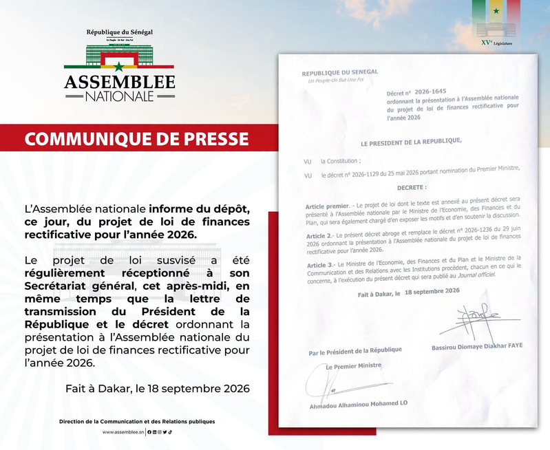 Budget de l’État : Sous le contreseing d'Ousmane Sonko, le gouvernement passe à l’offensive parlementaire