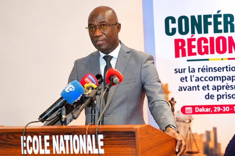 CONFÉRENCE RÉGIONALE SUR « LA RÉINSERTION SOCIALE ET L’ACCOMPAGNEMENT AVANT ET APRÈS LA SORTIE DE PRISON- LE DISCOURS DU MINISTRE DE LA JUSTICE Me MOUSSA SARR CONFÉRENCE RÉGIONALE SUR « LA RÉINSERTION SOCIALE ET L’ACCOMPAGNEMENT AVANT ET APRÈS LA SORTIE DE PRISON- LE DISCOURS DU MINISTRE DE LA JUSTICE Me MOUSSA SARR