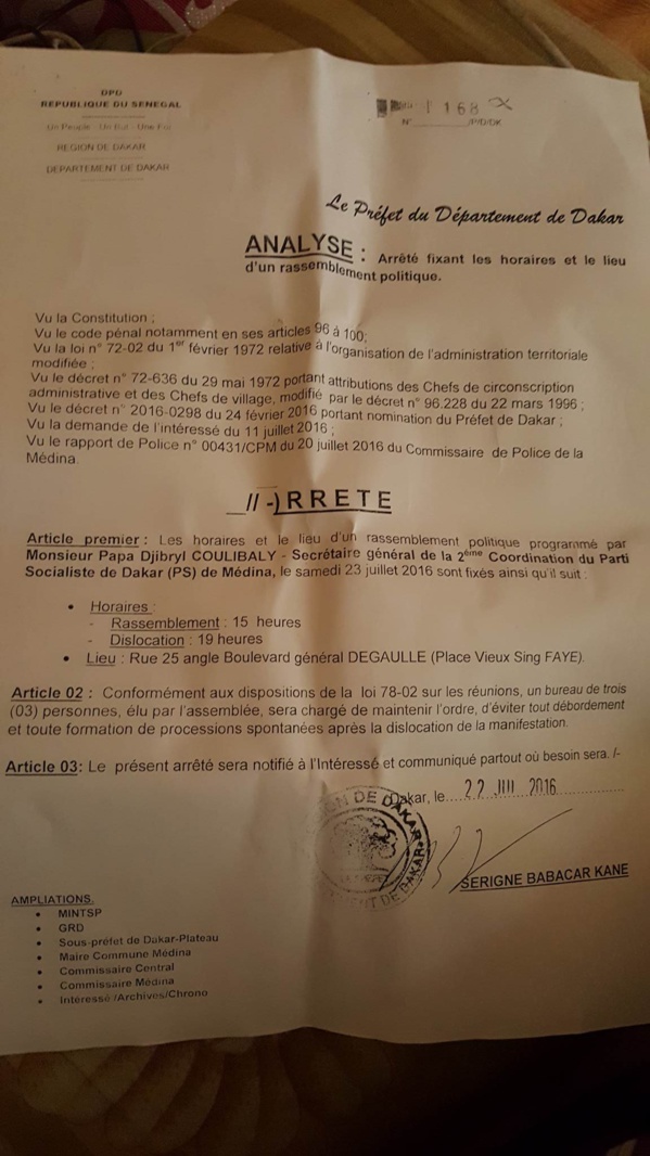 Bamba Fall : "C'est Ousmane Tanor Dieng qui est derrière cette interdiction de notre meeting(...) OTD et le régime ont peur des retrouvailles Khalifa Sall/Aïssata Tall Sall (...) Cette interdiction est un recul démocratique (...)" Bamba Fall : "C'est Ousmane Tanor Dieng qui est derrière cette interdiction de notre meeting(...) OTD et le régime ont peur des retrouvailles Khalifa Sall/Aïssata Tall Sall (...) Cette interdiction est un recul démocratique (...)"