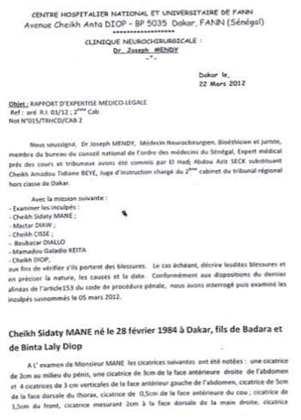 Arrestation des jeunes de Colobane: Le rapport médicolégal qui accable la police Arrestation des jeunes de Colobane: Le rapport médicolégal qui accable la police