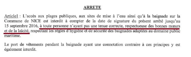 A Nice aussi, une femme a été verbalisée pour s'être baignée avec le voile