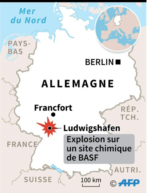 Allemagne: plusieurs disparus et blessés lors d’une explosion chez le chimiste BASF