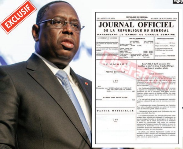 Promulgation des lois portant modifications du code pénal et du code de procédure pénal : Macky Sall déclare la guerre contre les Djihadistes