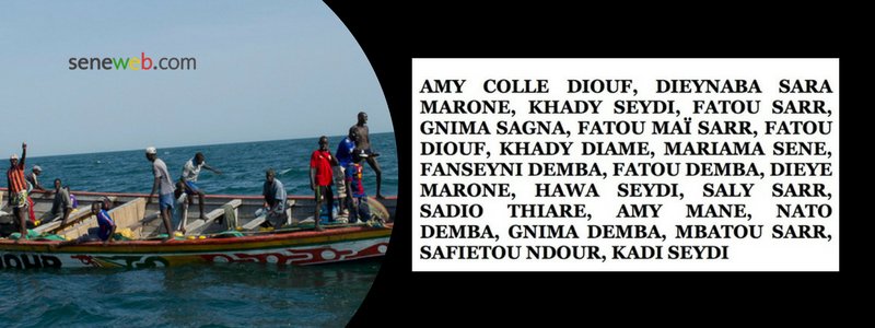 Chavirement de pirogue à Toubacouta : Les noms des 21 victimes