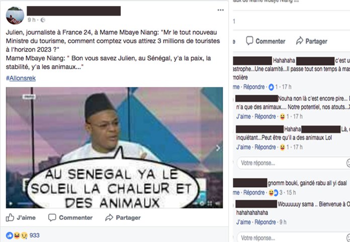 Les « animaux » de Mame Mbaye Niang affolent la toile