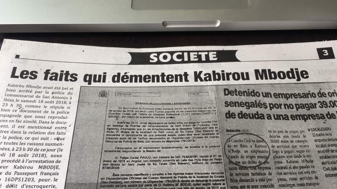 Espagne : L'AS brandit les preuves de l'arrestation de Kabirou Mbodje Espagne : L'AS brandit les preuves de l'arrestation de Kabirou Mbodje