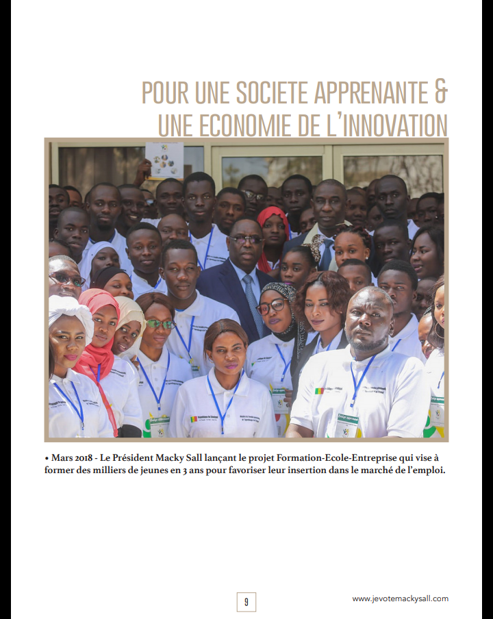 Après sa démonstration de force du week-end, voici le programme du candidat-sortant Macky Sall qui fera...mouche !