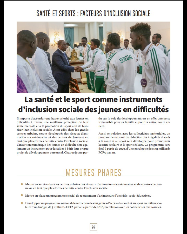 Après sa démonstration de force du week-end, voici le programme du candidat-sortant Macky Sall qui fera...mouche !
